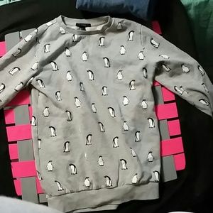 Grey penguin sweater